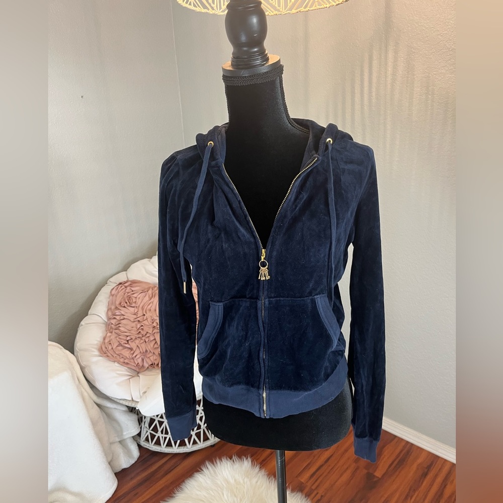 Vintage juicy velour jacket in navy